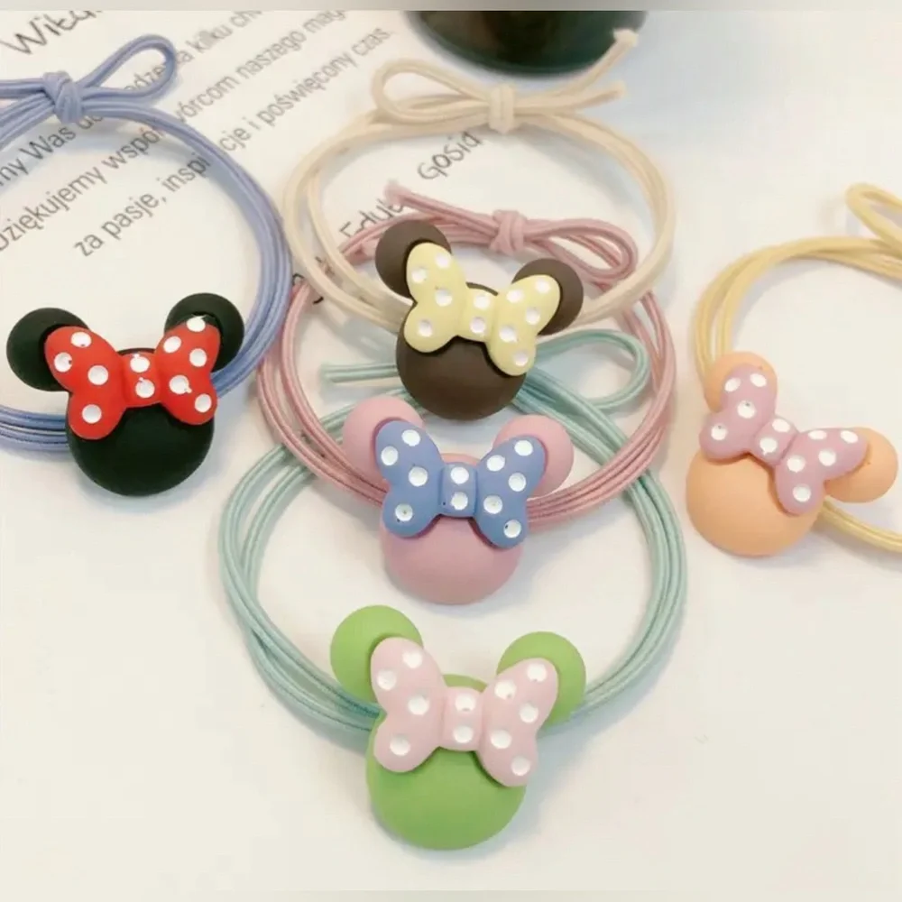 NIP 5pc Minnie Mouse Hair Tie Set